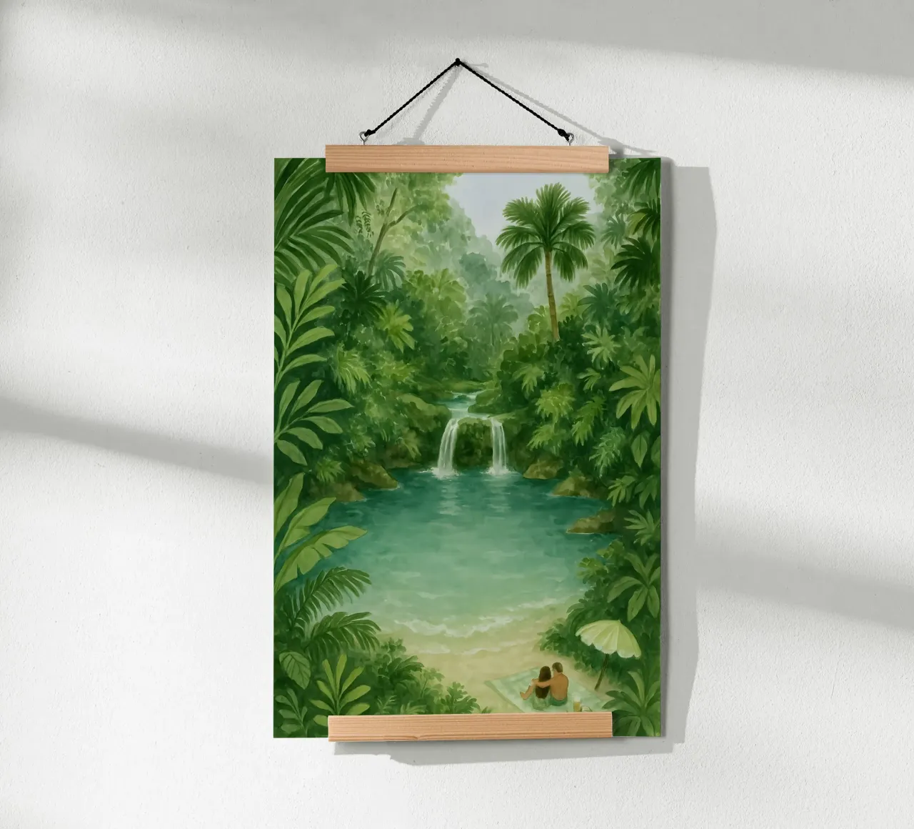Lagune cachée dans la jungle poster de Sea of Calm