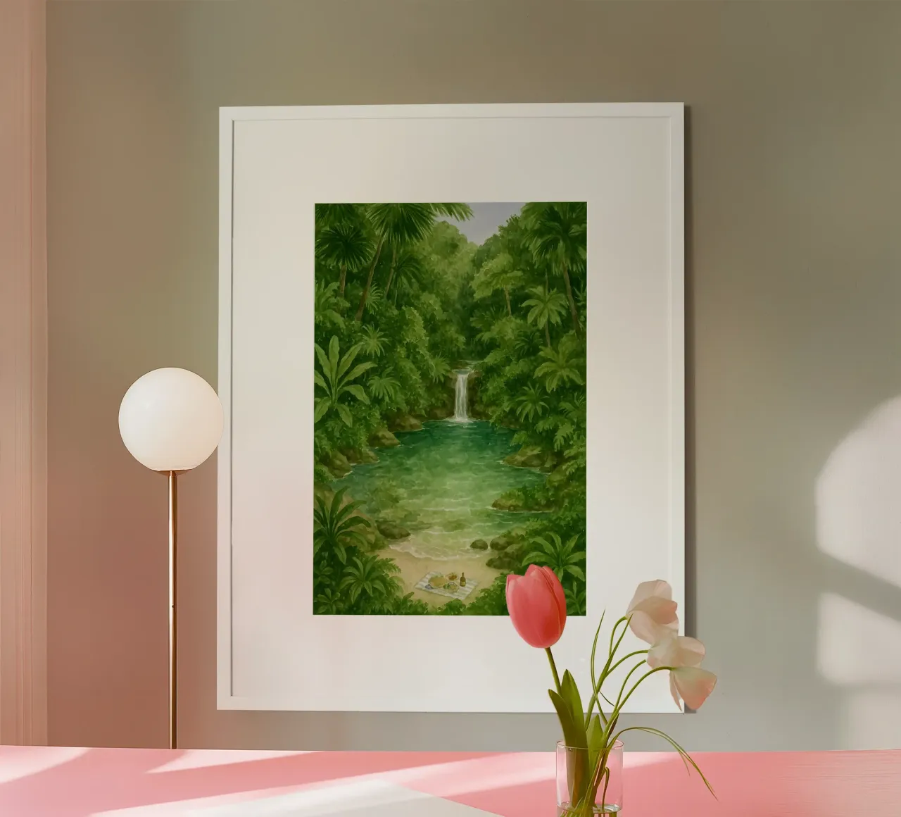 Laguna segreta con picnic poster da Sea of Calm