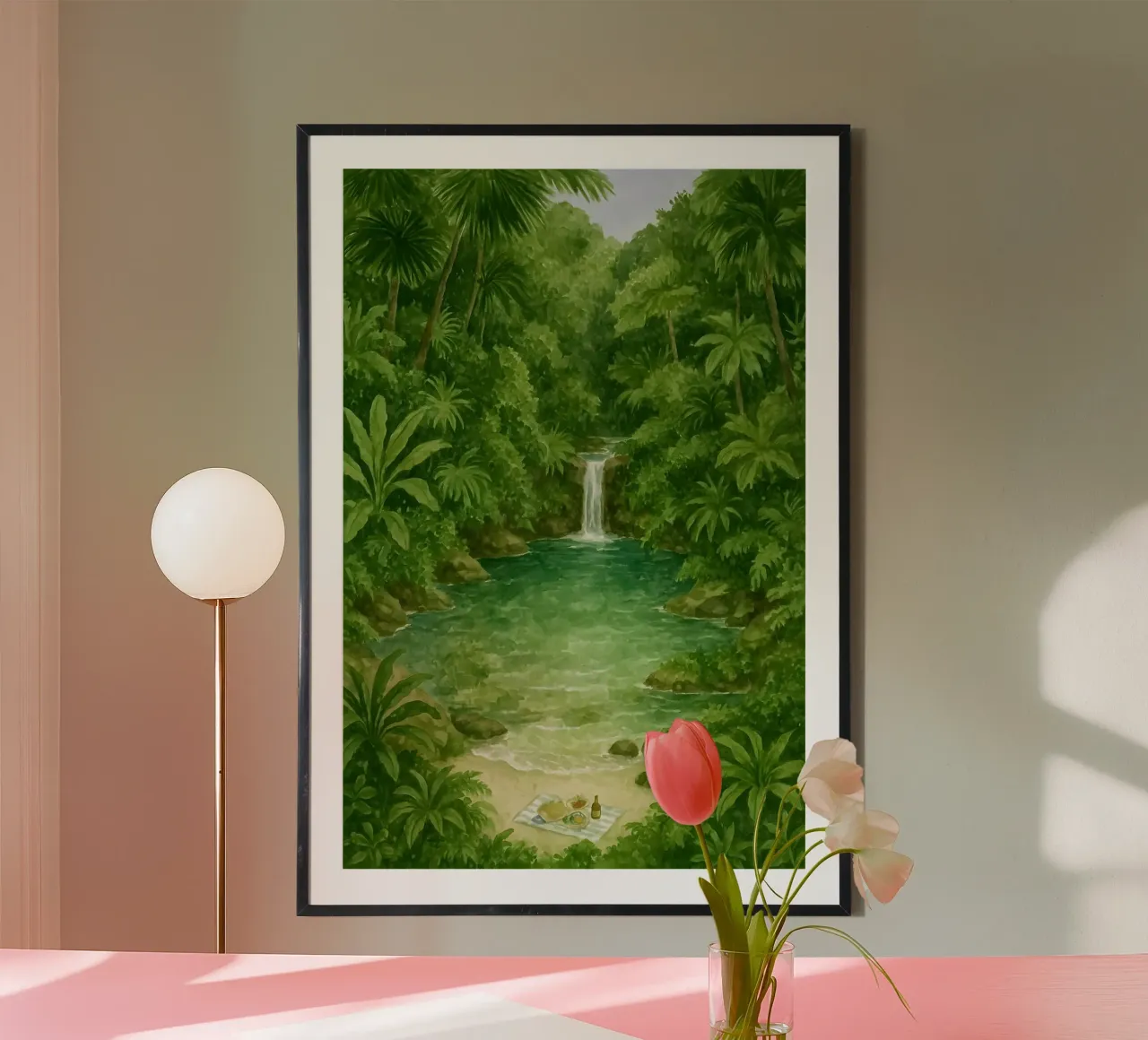 Laguna segreta con picnic poster da Sea of Calm