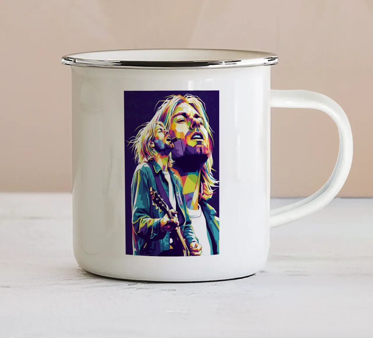 Stile Kurt Cobain tazza in smalto da Hantamrata