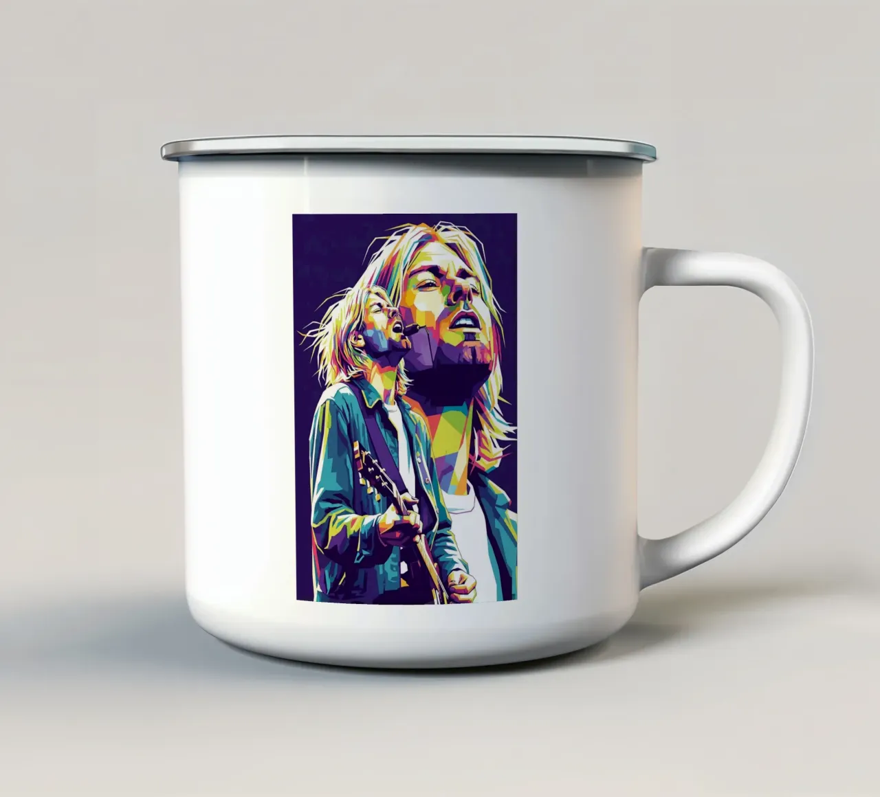 Stile Kurt Cobain tazza in smalto da Hantamrata