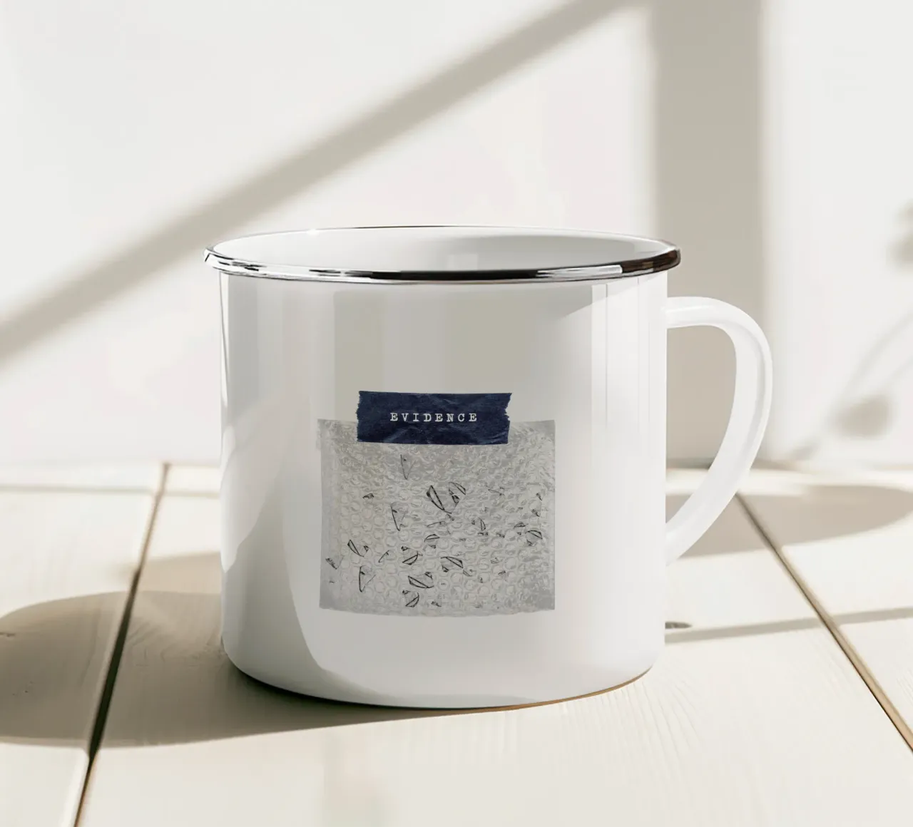sacchetto di plastica a bolle d'aria con prova tazza in smalto da morphinaeblue