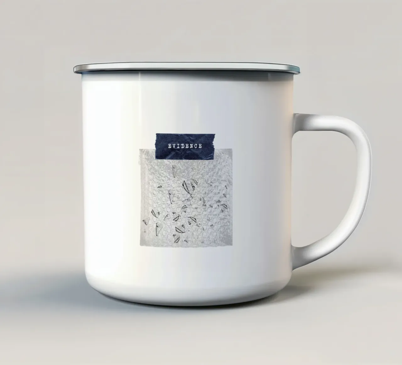 sacchetto di plastica a bolle d'aria con prova tazza in smalto da morphinaeblue