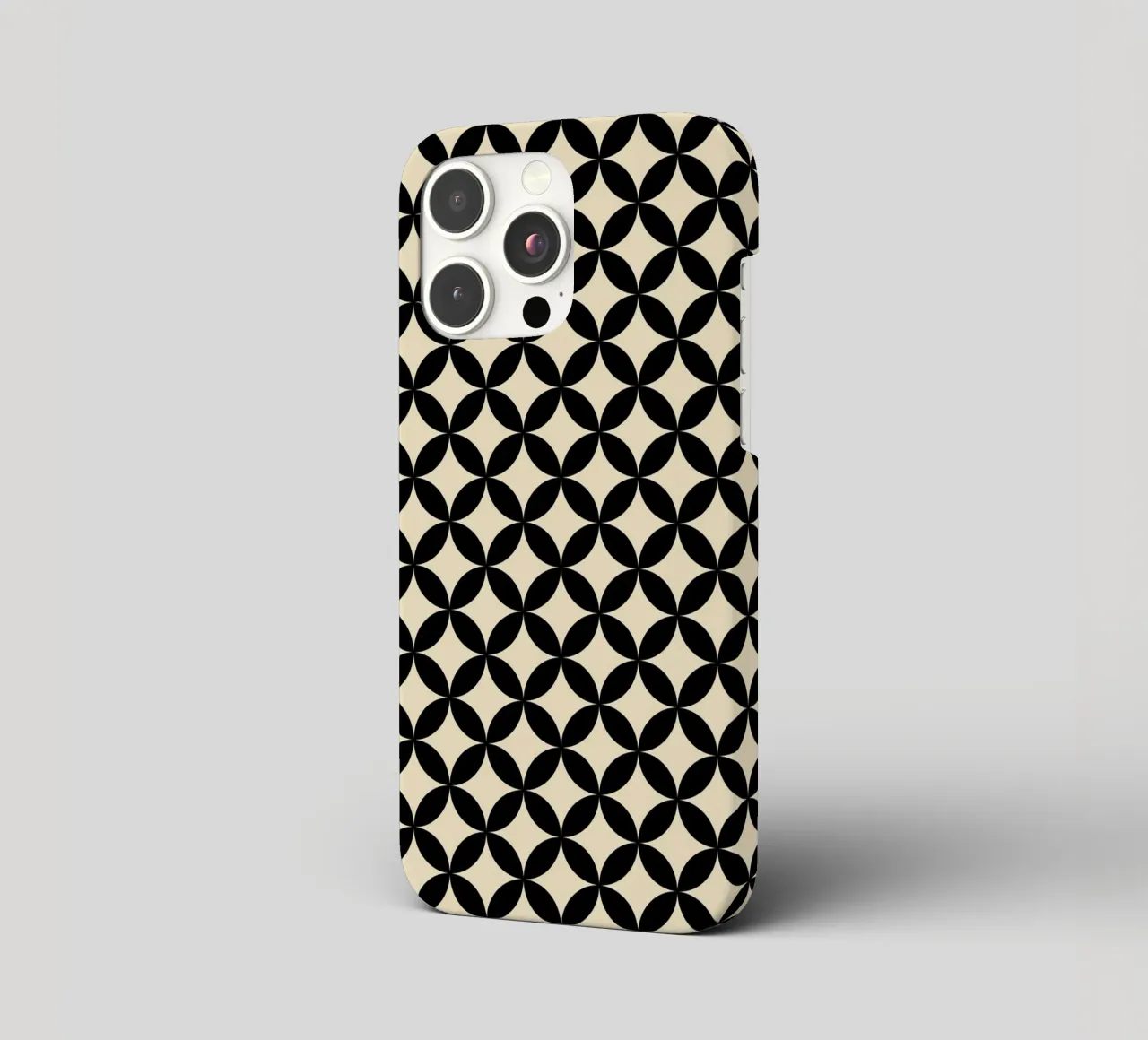 Minimal Basic Geometric Flower Pattern 2 | Nero su Beige cover iphone da Beauty in Simplicity