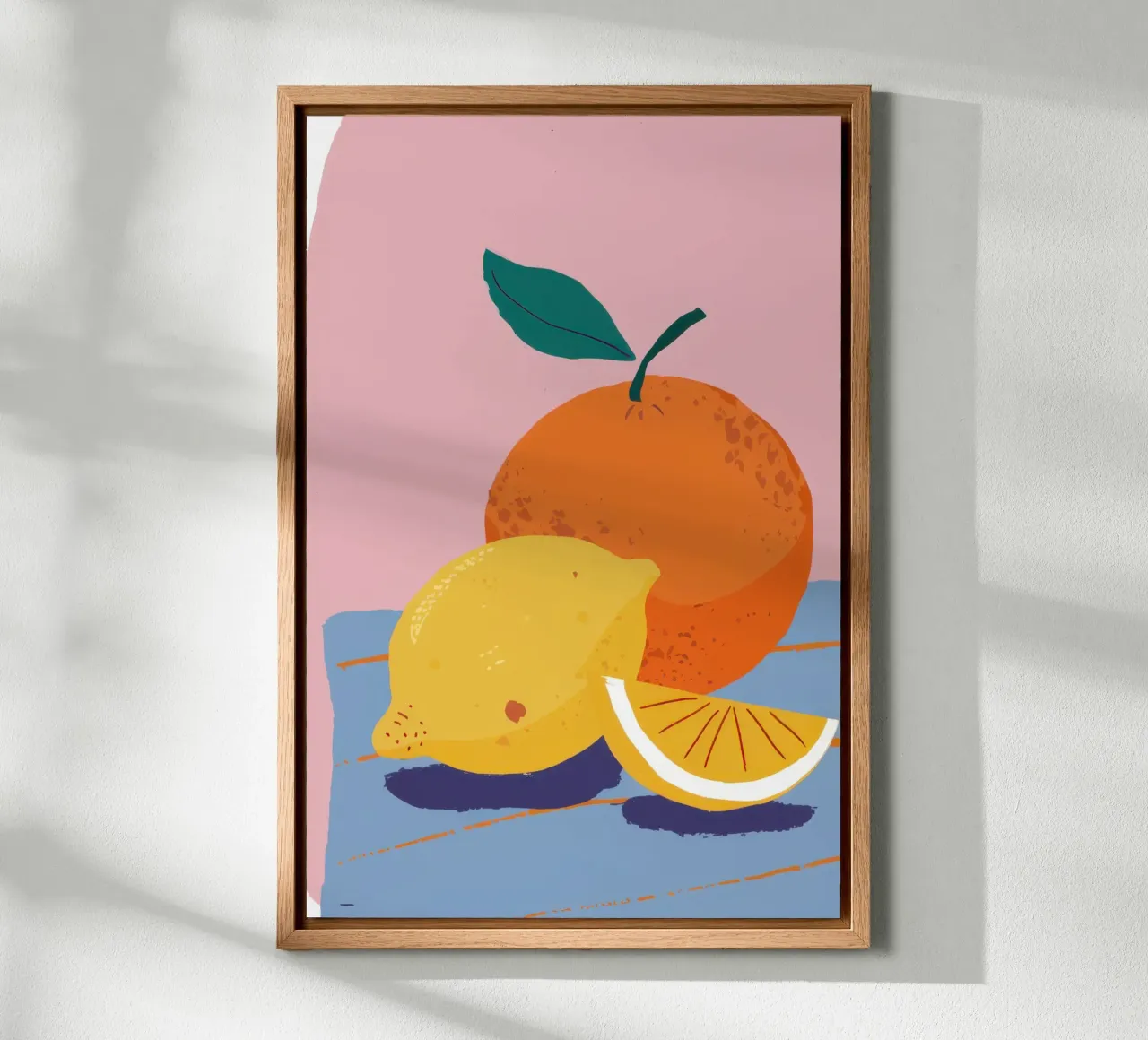 Duo Orange und Zitrone Leinwand von Bruce Juice