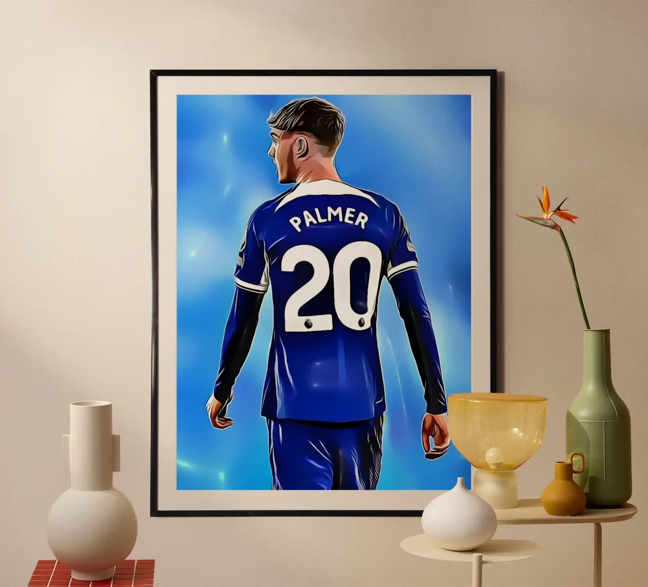 Cole Palmer con la maglia numero 20 del Chelsea poster da dark eagle
