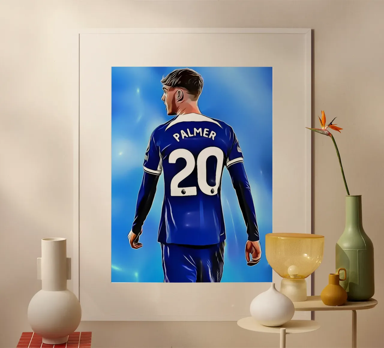 Cole Palmer con la maglia numero 20 del Chelsea poster da dark eagle