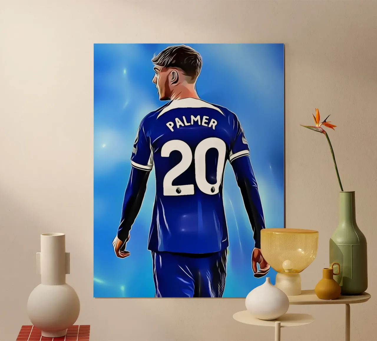 Cole Palmer con la maglia numero 20 del Chelsea poster da dark eagle