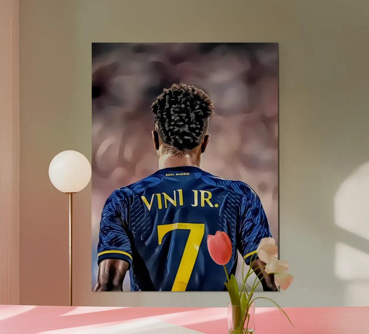Vinícius Júnior con la maglia numero 7 del Real Madrid poster da dark eagle