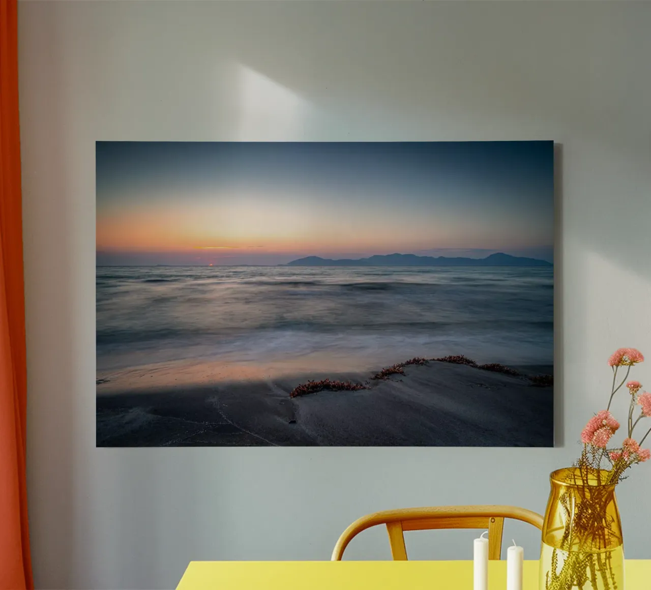 Sunset on the Mediterranean canvas with Floater frame by Marcus Beckert | Fotografie