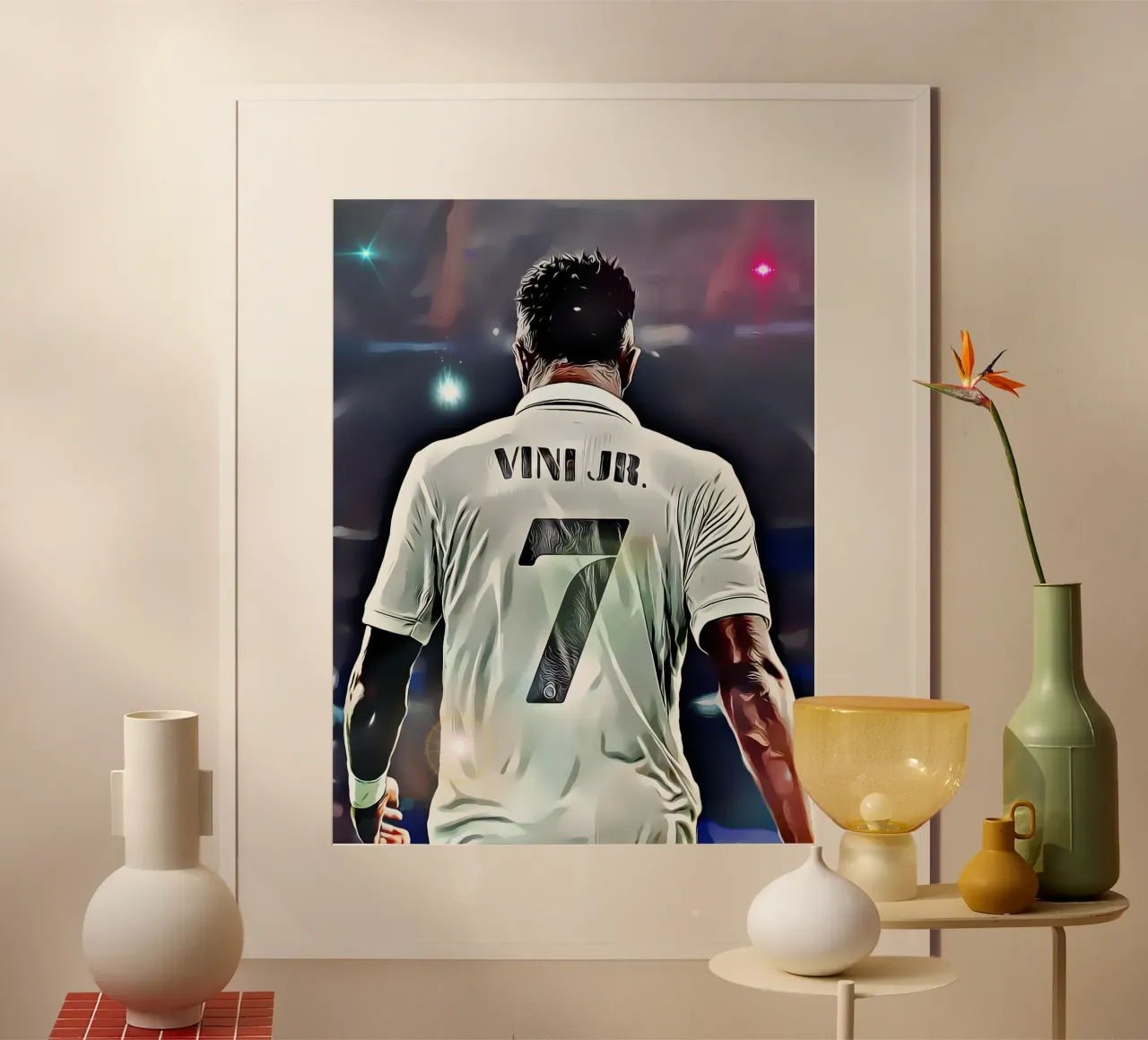 Vinícius Júnior con la maglia numero 7 del Real Madrid poster da dark eagle