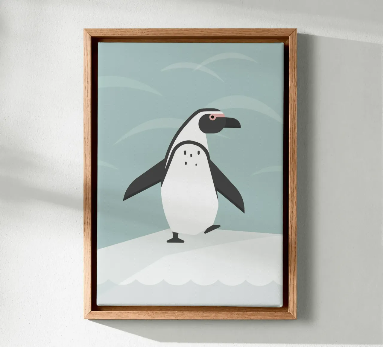 Pinguïn dans canvas met Baklijst van Carolin Vonhoff