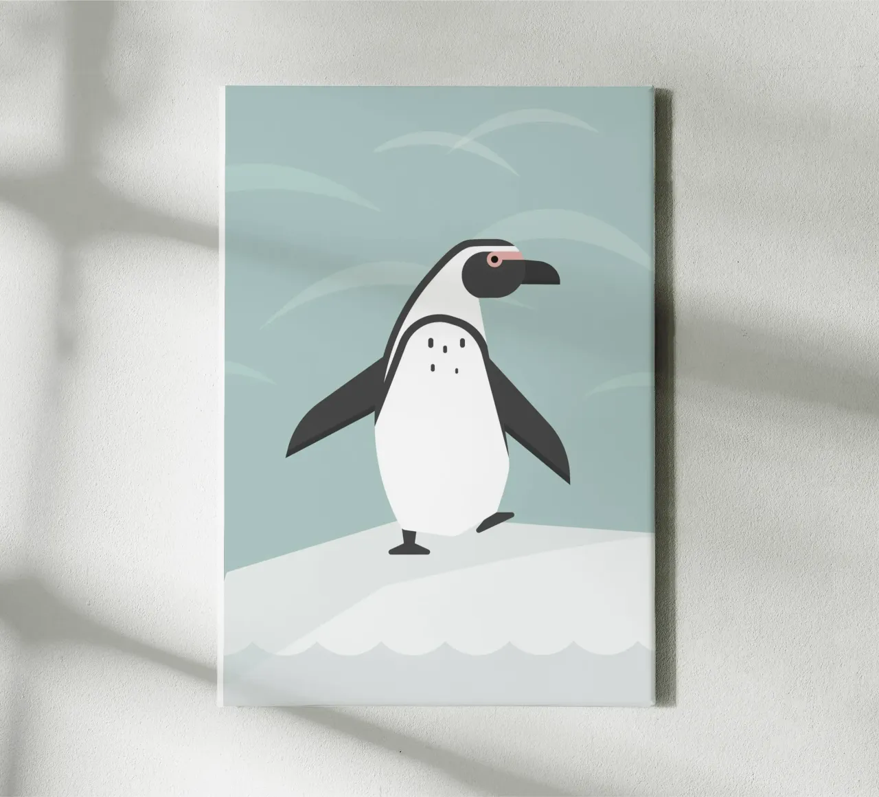 Pinguïn dans canvas met Baklijst van Carolin Vonhoff