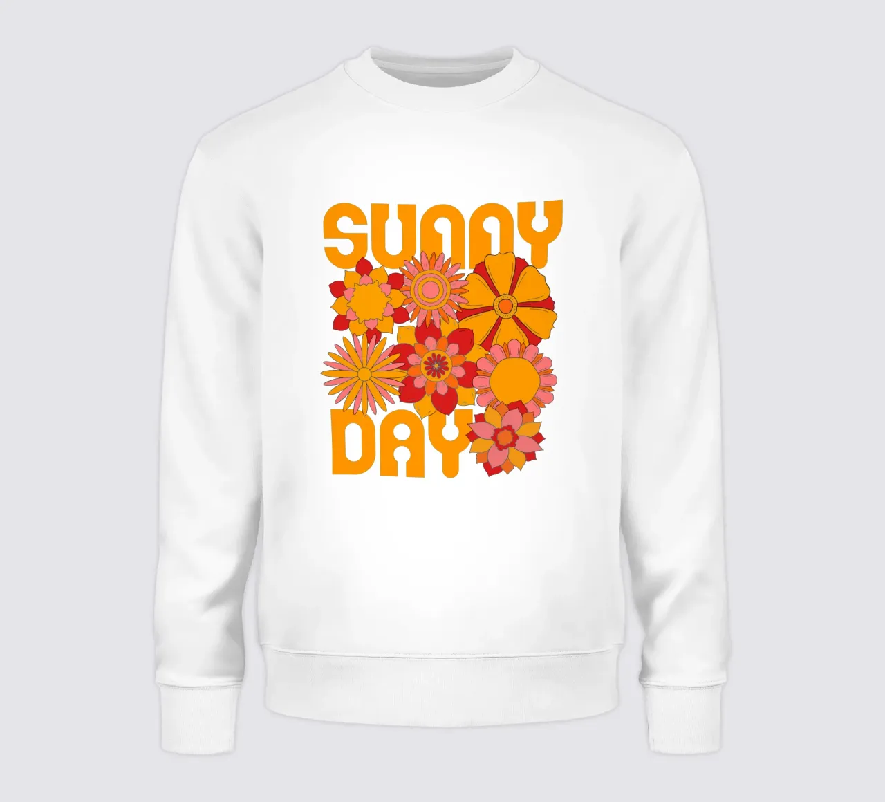 Sunny day Retro flower power felpa da TijanaArtStudio88