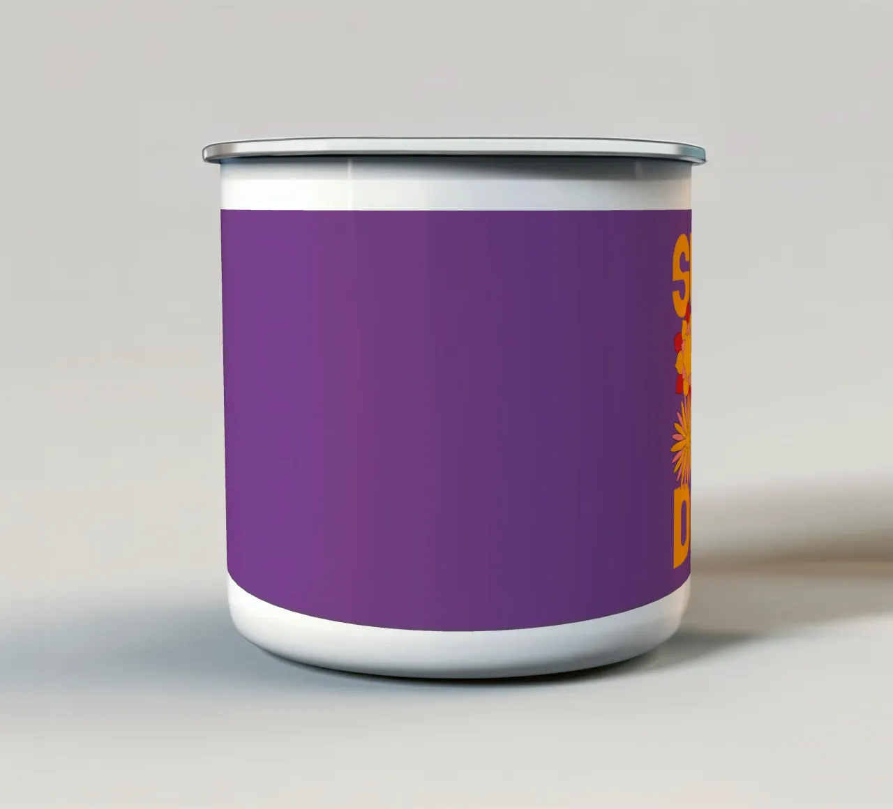 Sunny day Retro flower power tazza in smalto da TijanaArtStudio88