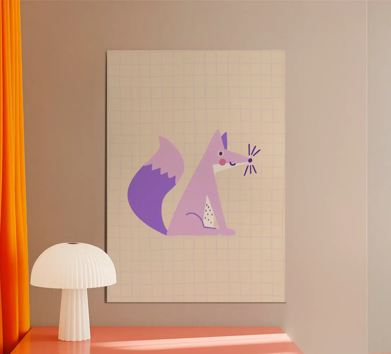 Volpe viola con assegni poster da Carolin Vonhoff