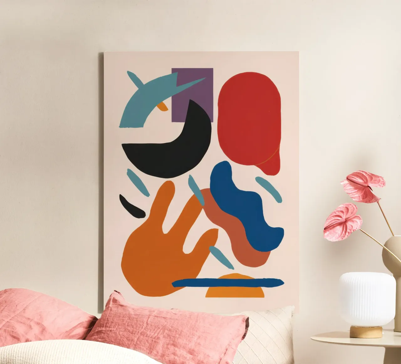 Maraoui Inspired Forms canvas with Floater frame by Bruce Juice