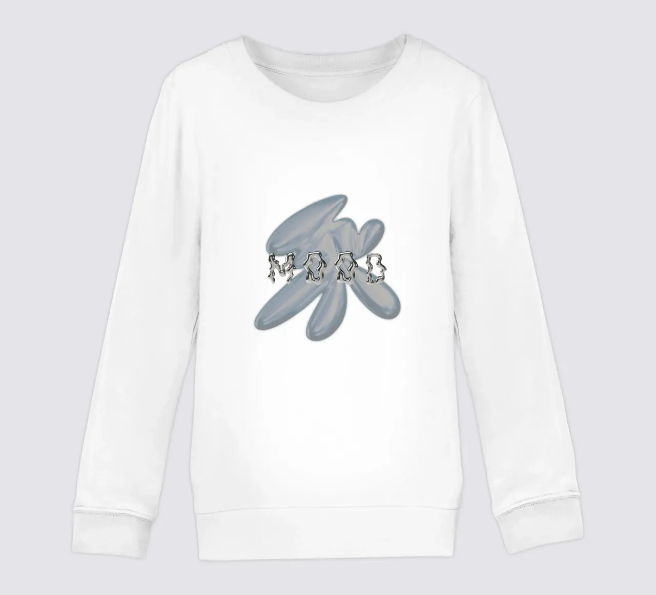 design grafico e tipografia metallizzata felpa bambino da morphinaeblue