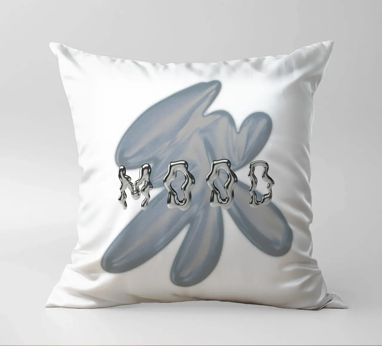 design grafico e tipografia metallizzata cuscino da morphinaeblue