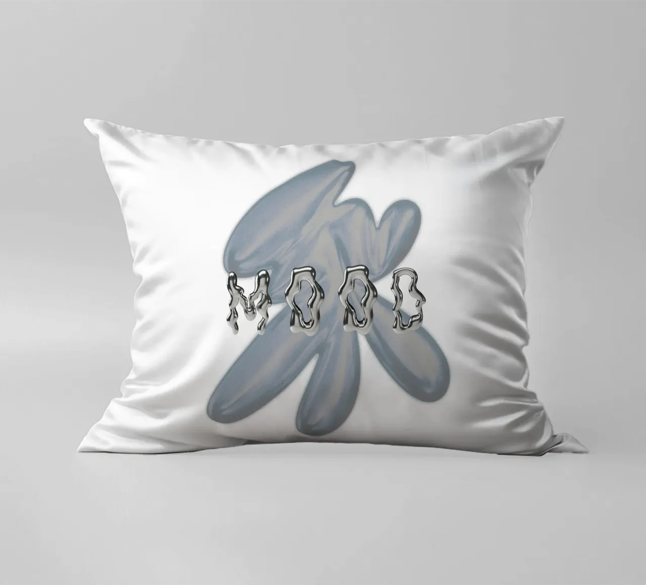 design grafico e tipografia metallizzata cuscino da morphinaeblue