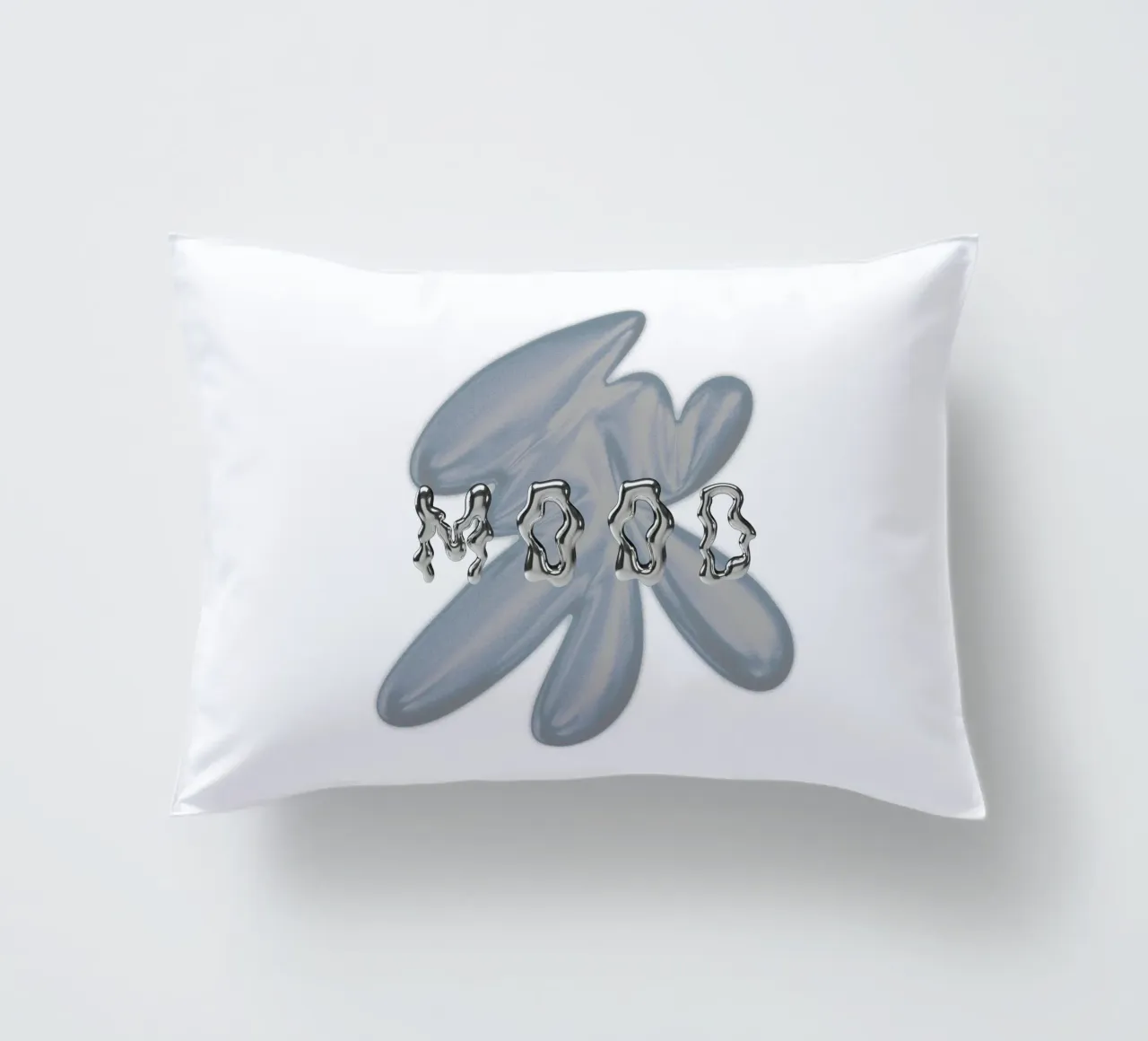 design grafico e tipografia metallizzata cuscino da morphinaeblue