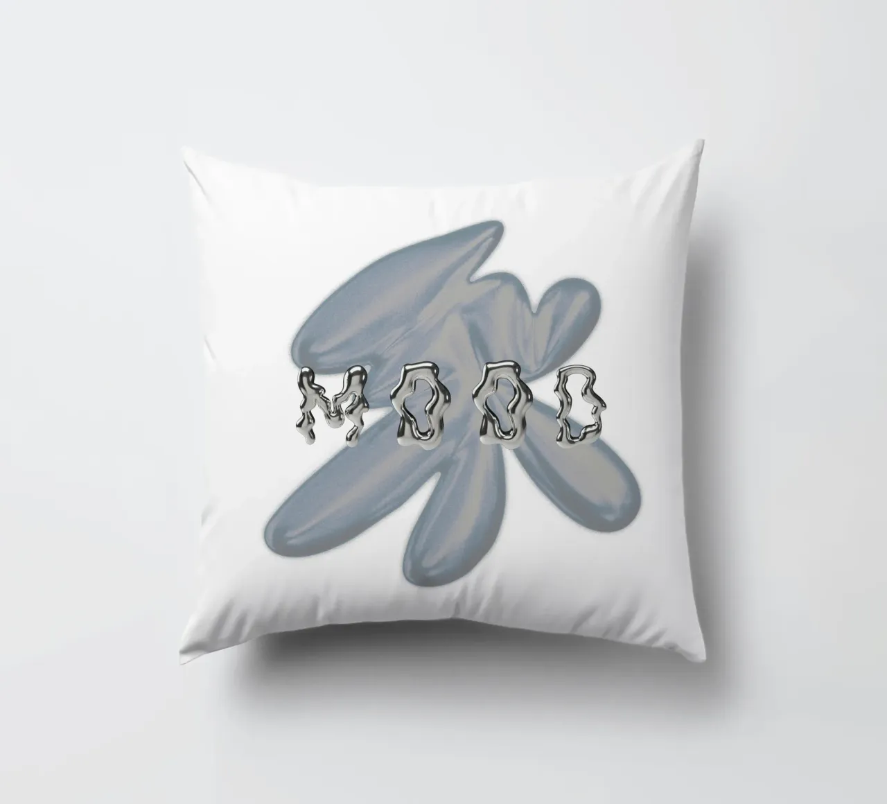 design grafico e tipografia metallizzata cuscino da morphinaeblue