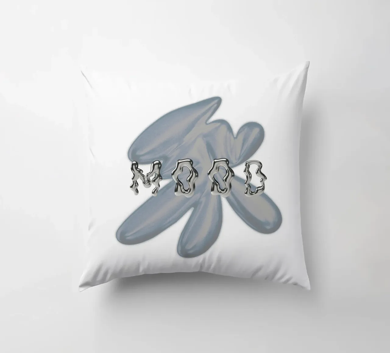 design grafico e tipografia metallizzata cuscino da morphinaeblue