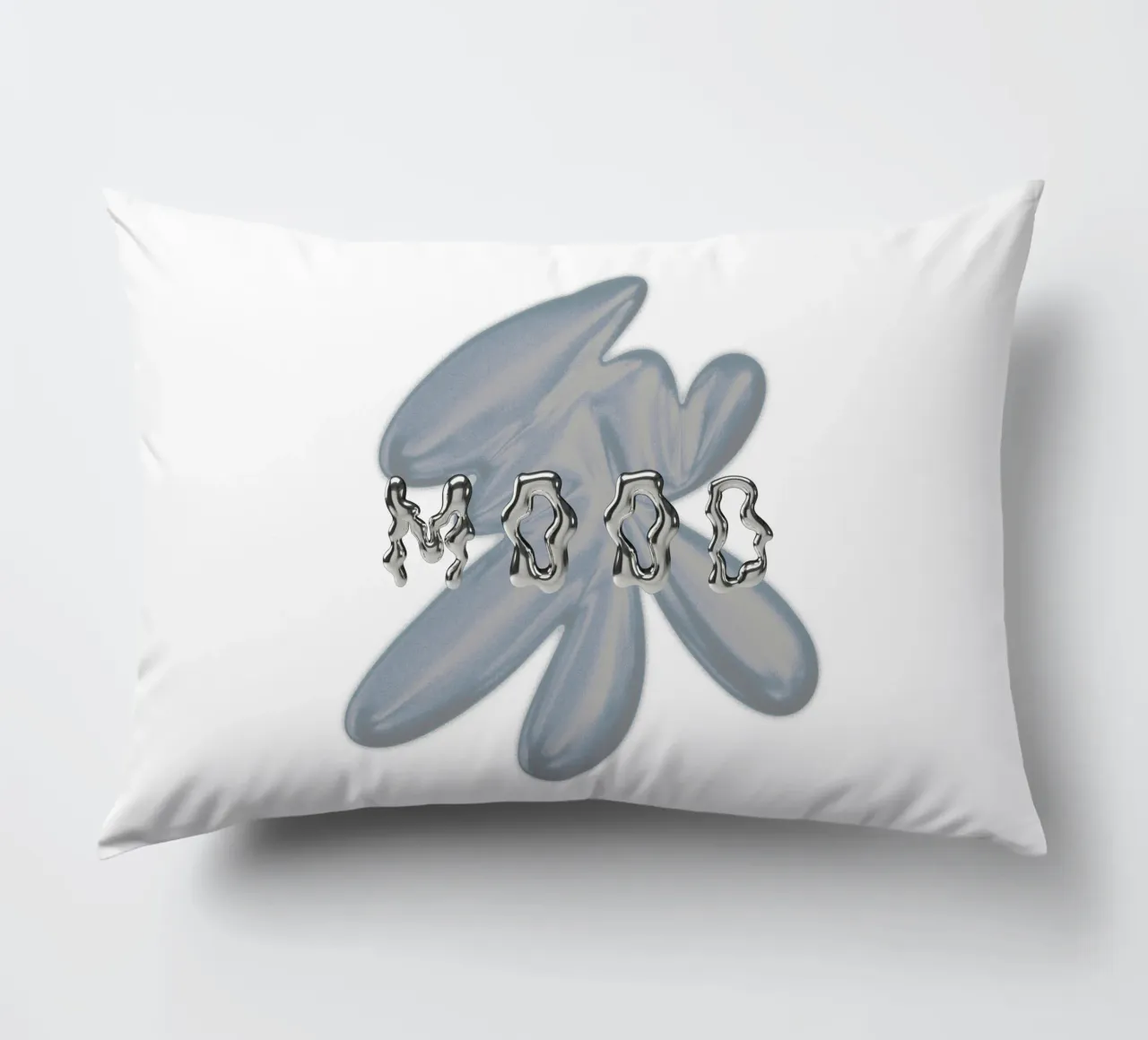 design grafico e tipografia metallizzata cuscino da morphinaeblue