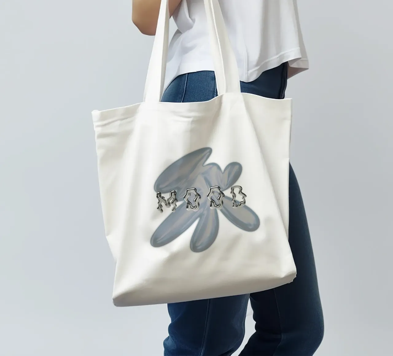 design grafico e tipografia metallizzata borsa in juta da morphinaeblue