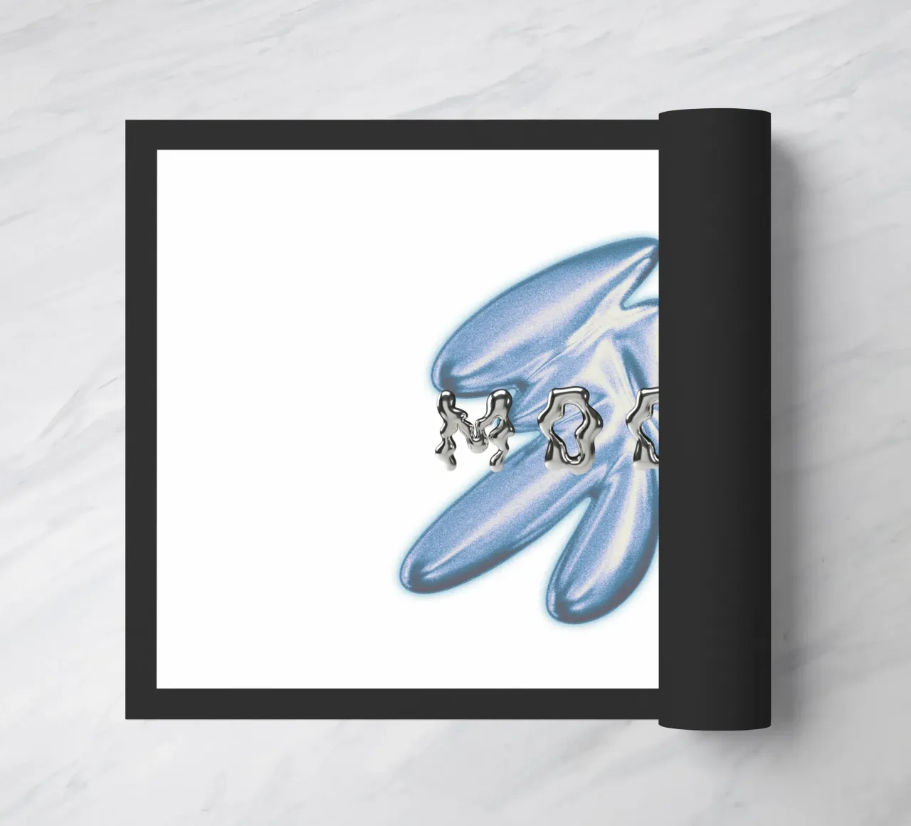 design grafico e tipografia metallizzata zerbino da morphinaeblue