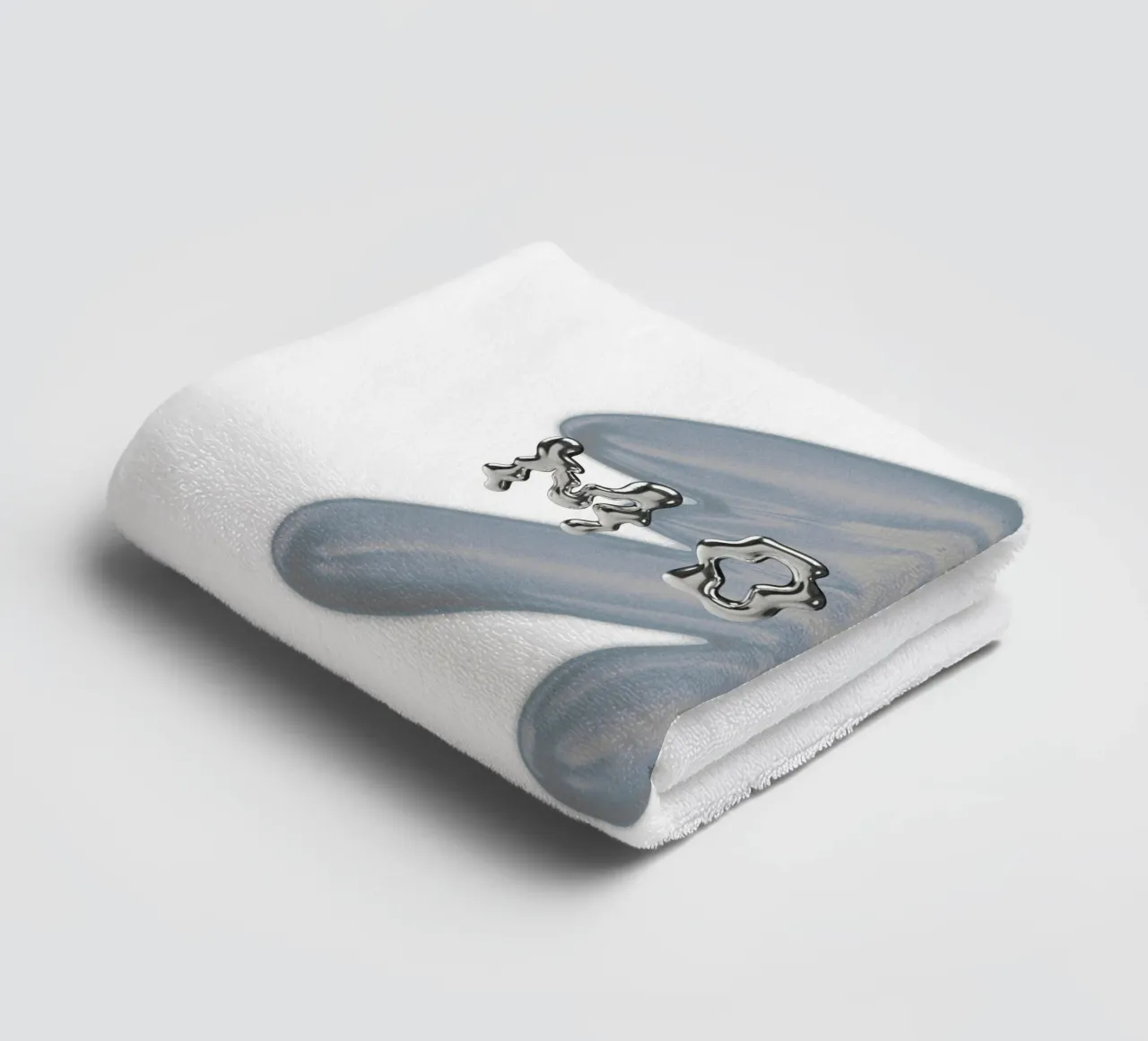 design grafico e tipografia metallizzata asciugamano da bagno da morphinaeblue
