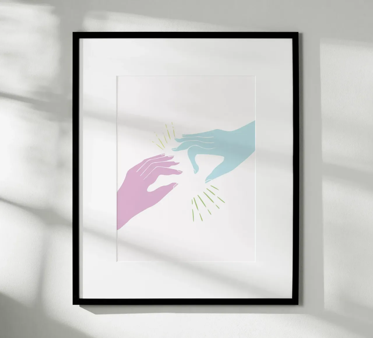 Un tocco di speranza poster con telaio in plastica da dan band