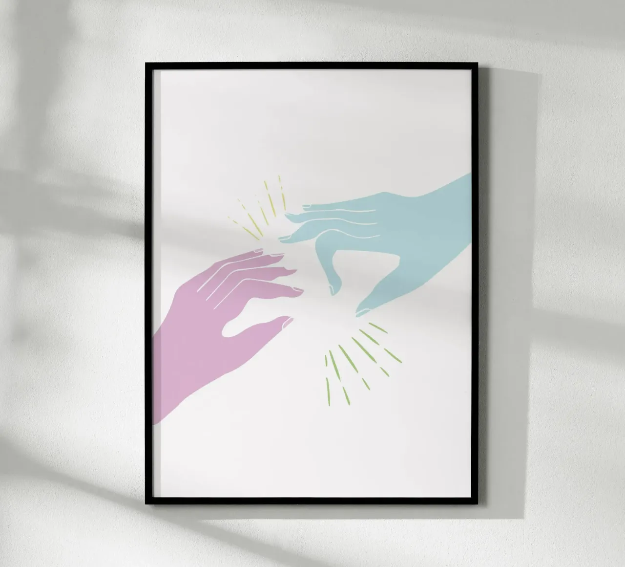 Un tocco di speranza poster con telaio in plastica da dan band