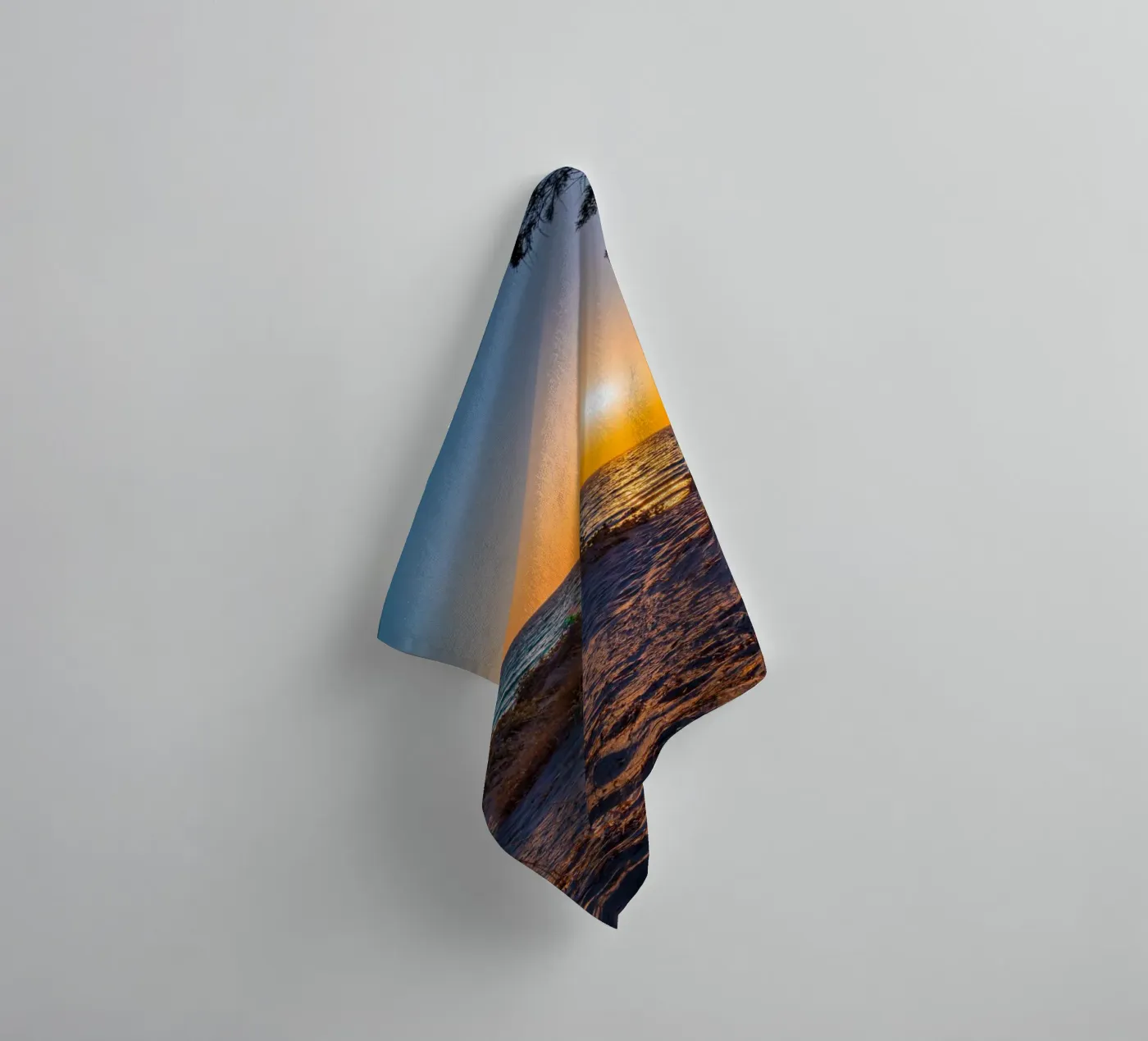 Sunset badhanddoek van Marcus Beckert | Fotografie