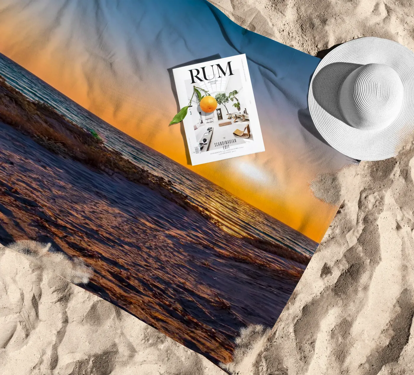 Sunset serviette de plage de Marcus Beckert | Fotografie