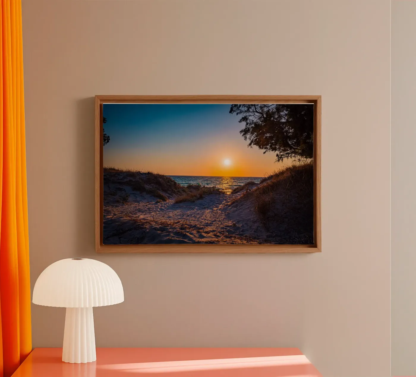 Zonsondergang canvas van Marcus Beckert | Fotografie