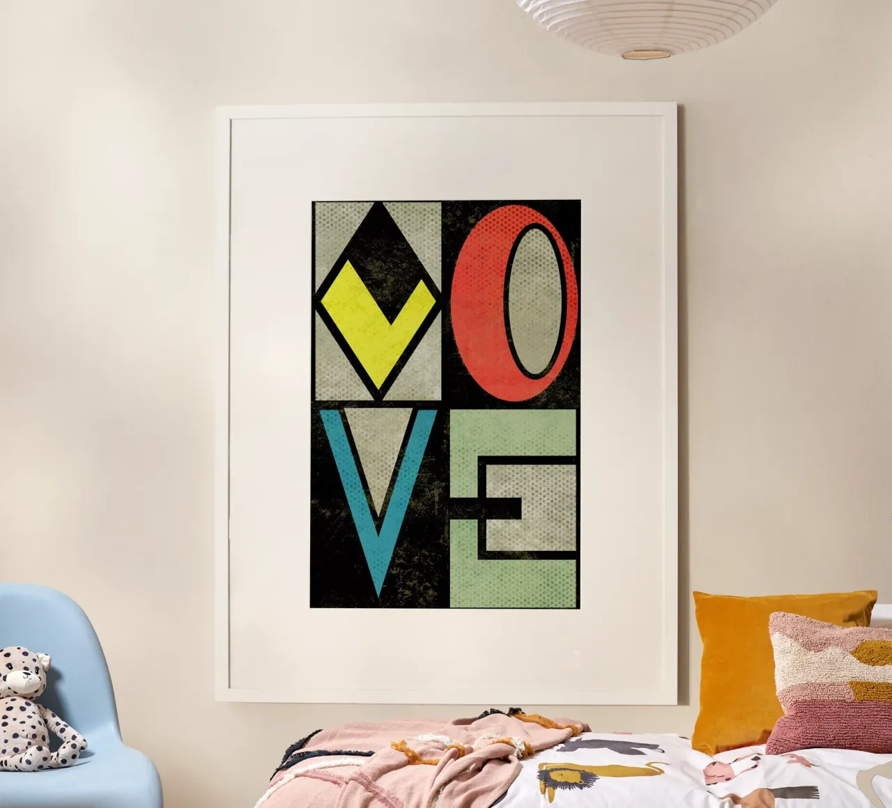 LOVE II poster con telaio in alluminio da Metron