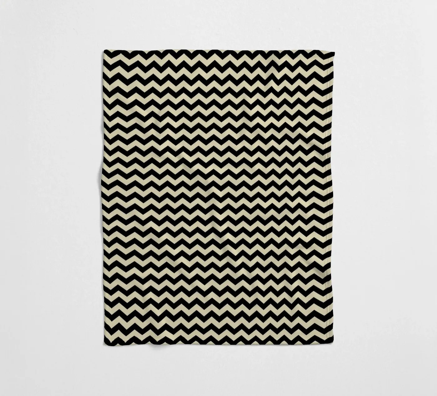 Minimal Chic Basic Chevron Pattern | Black and Beige fleecedeken van Beauty in Simplicity