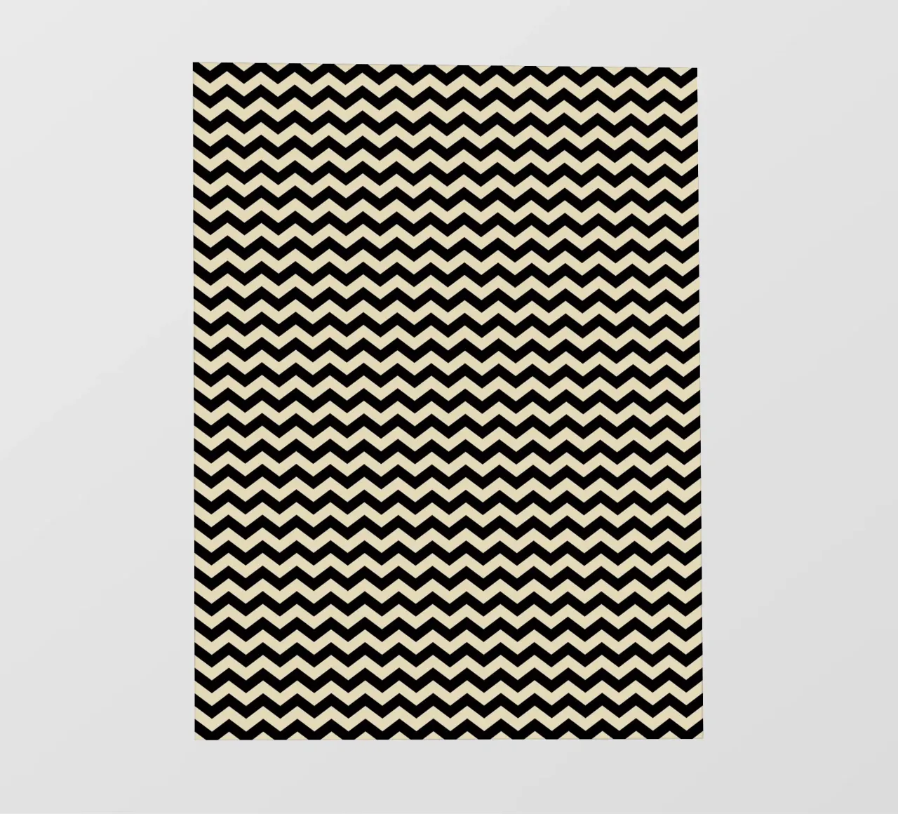 Minimal Chic Basic Chevron Pattern | Nero e Beige telo in pvc da Beauty in Simplicity