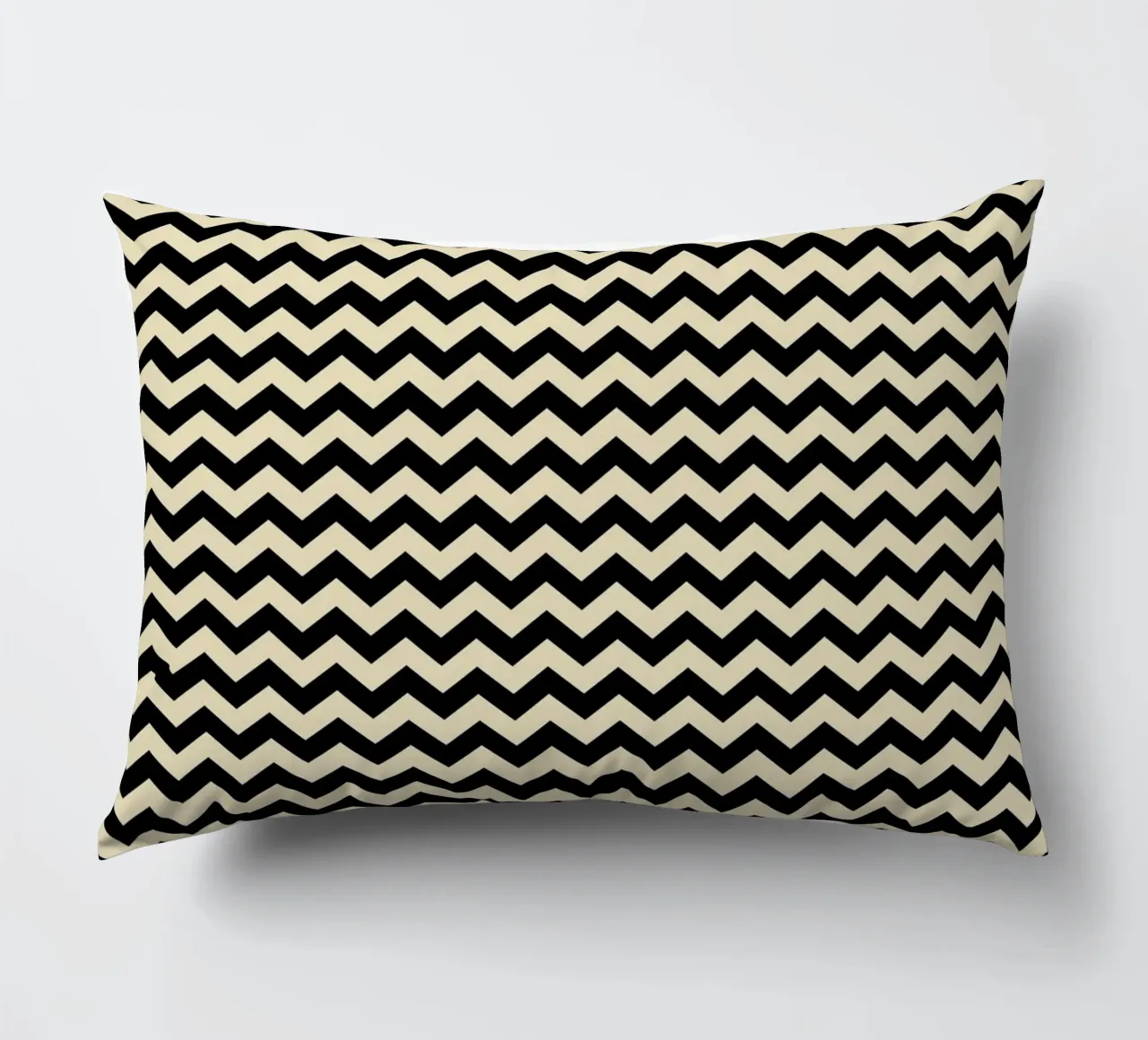 Minimal Chic Basic Chevron Pattern | Nero e Beige cuscino da Beauty in Simplicity