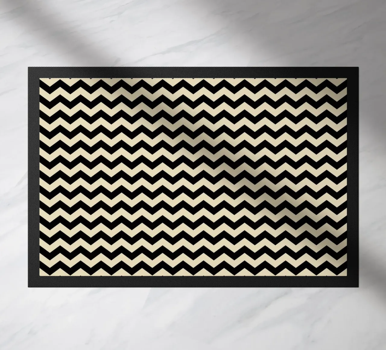 Minimal Chic Basic Chevron Pattern | Nero e Beige zerbino da Beauty in Simplicity