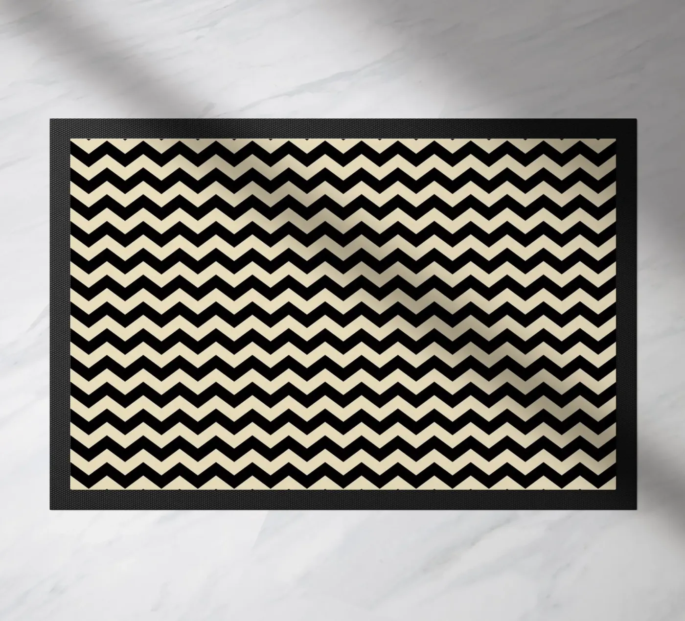 Minimal Chic Basic Chevron Pattern | Black and Beige zerbino da Beauty in Simplicity