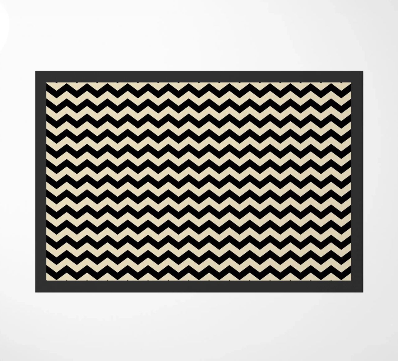 Minimal Chic Basic Chevron Pattern | Nero e Beige zerbino da Beauty in Simplicity