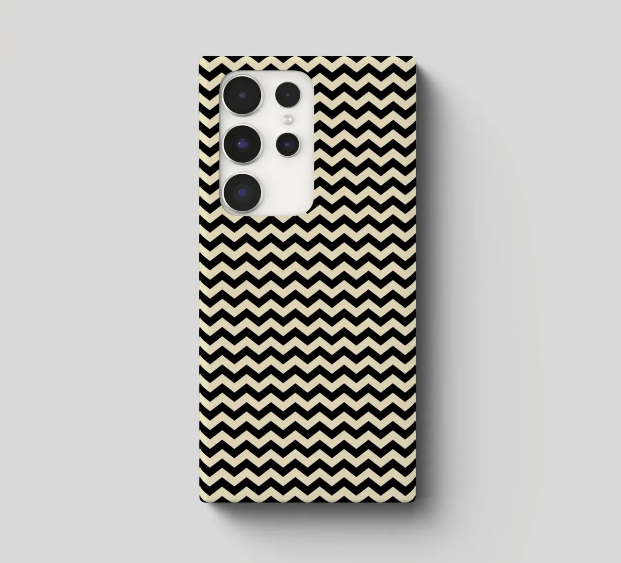 Minimal Chic Basic Chevron Pattern | Nero e Beige cover samsung da Beauty in Simplicity