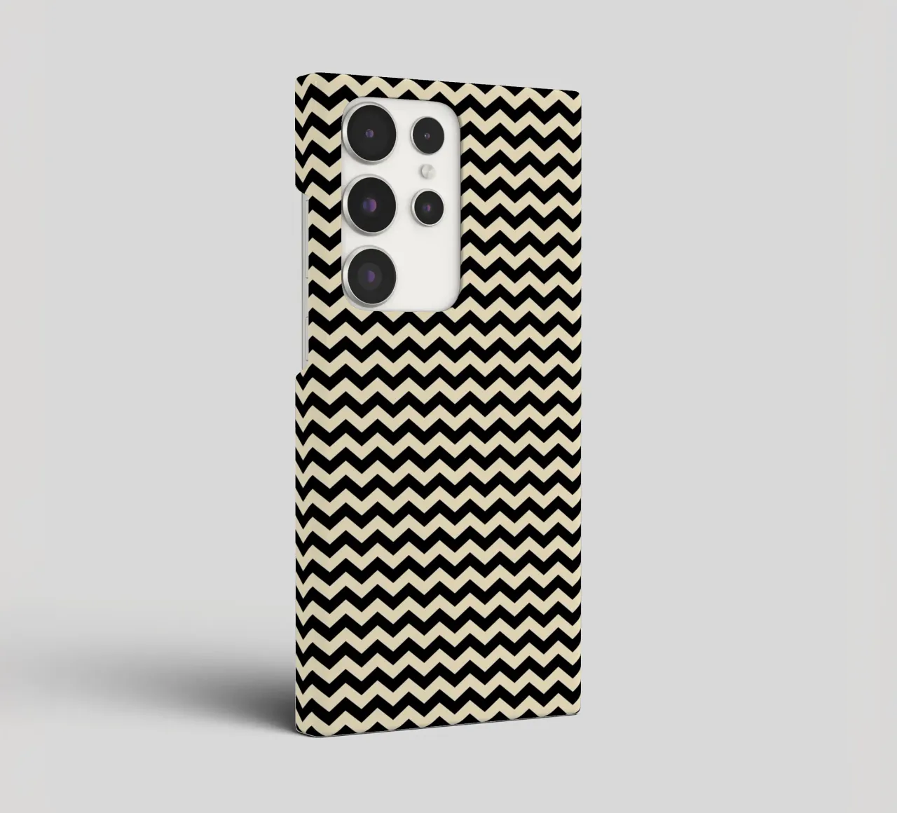 Minimal Chic Basic Chevron Pattern | Nero e Beige cover samsung da Beauty in Simplicity