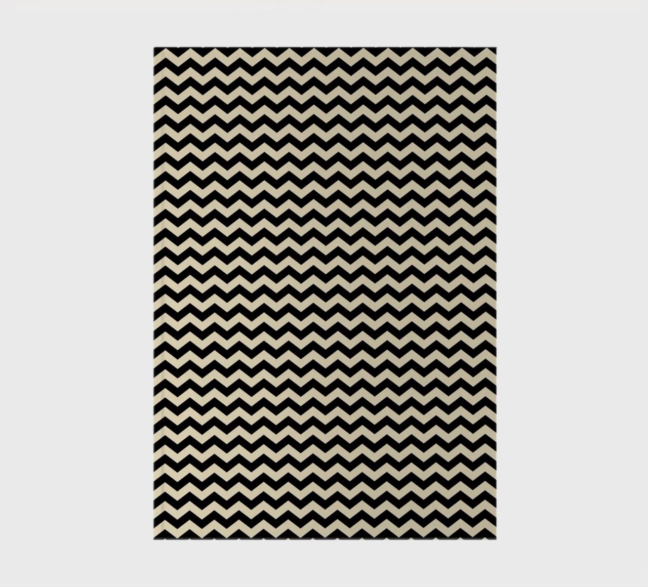 Minimal Chic Basic Chevron Pattern | Black and Beige notebook by Beauty in Simplicity