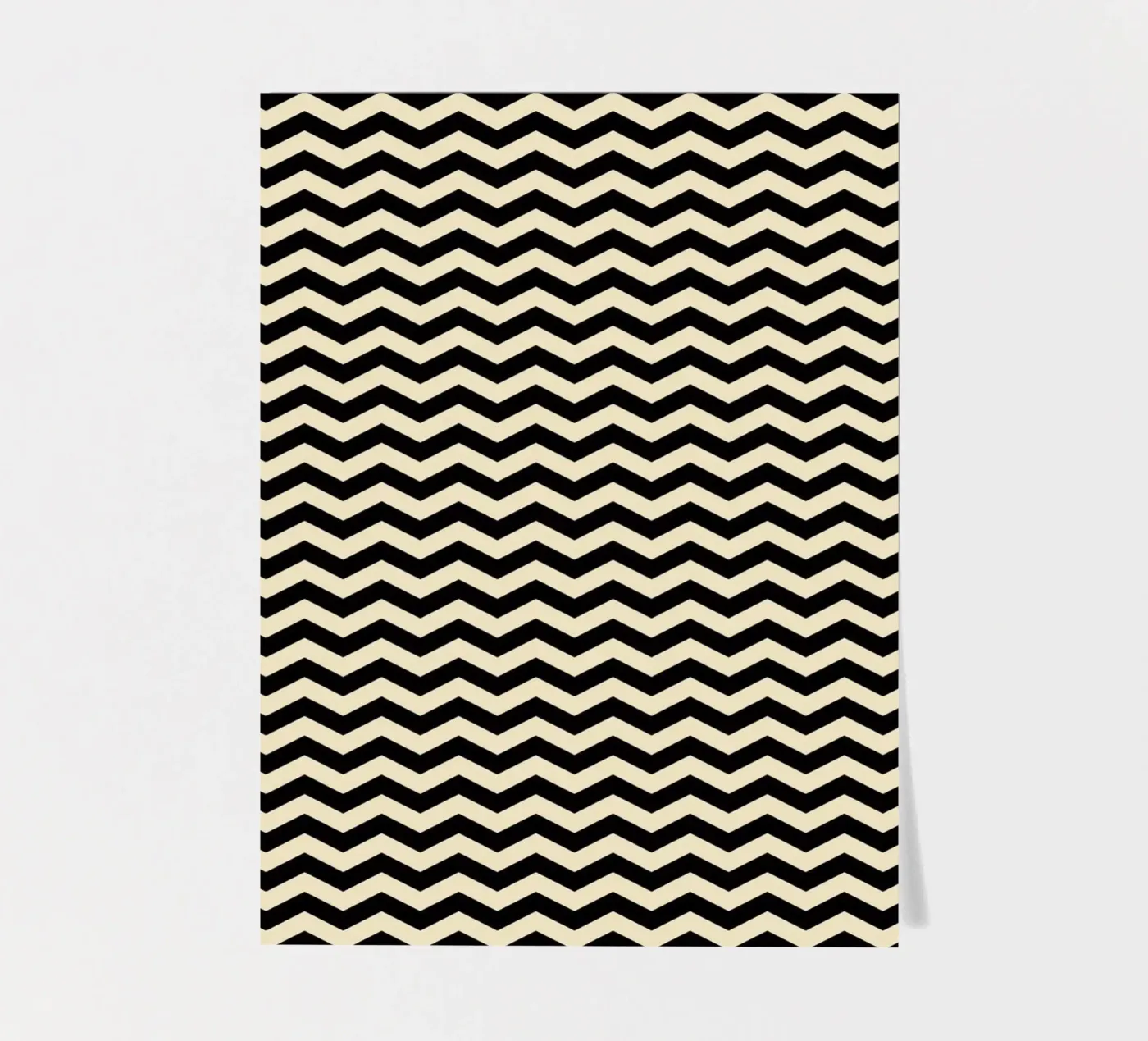 Minimal Chic Basic Chevron Pattern | Nero e Beige foglio adesivo da Beauty in Simplicity