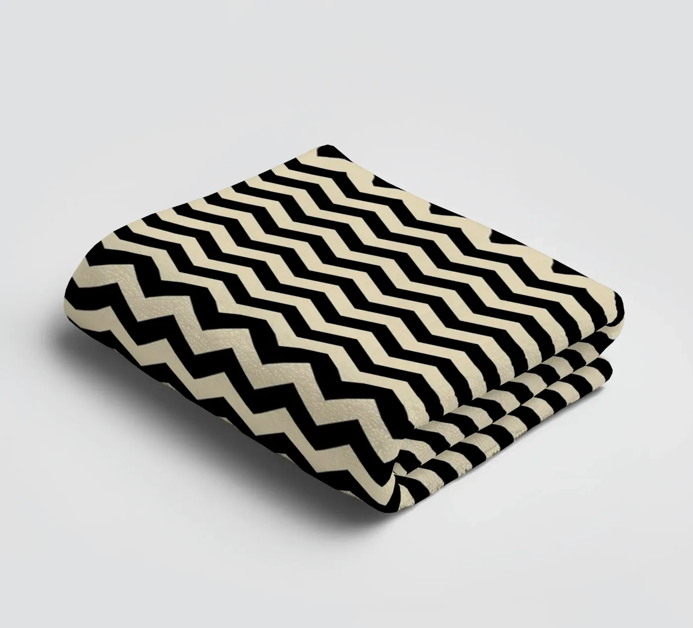 Minimal Chic Basic Chevron Pattern | Black and Beige serviette de bain de Beauty in Simplicity