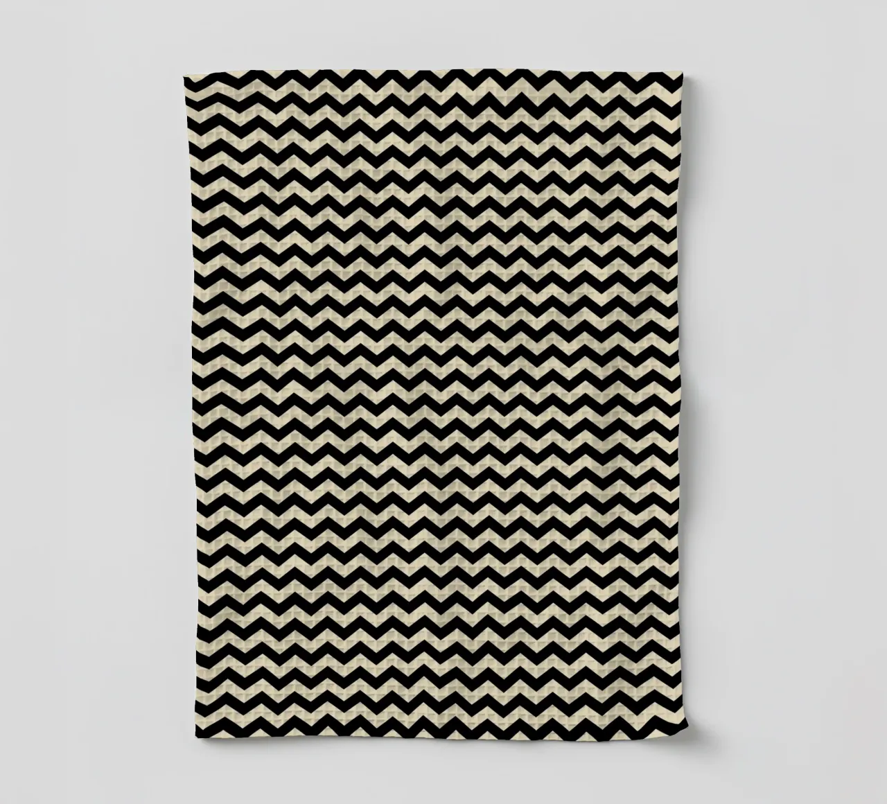 Minimal Chic Basic Chevron Pattern | Nero e Beige canovaccio da cucina da Beauty in Simplicity