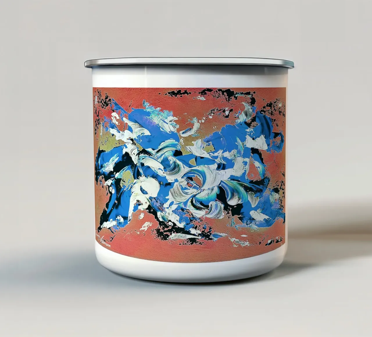 IDEAL GIFT 69 invers. tazza in smalto da Thierry Vobmann Abstract painting